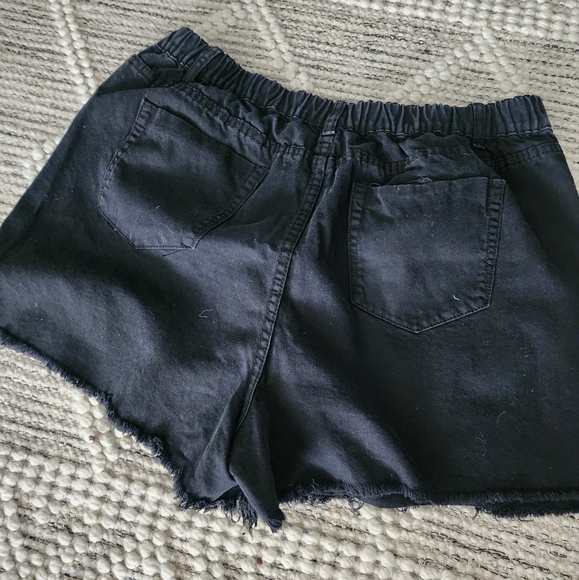 Hayden, black distressed shorts, 1x - Picture 8 of 12